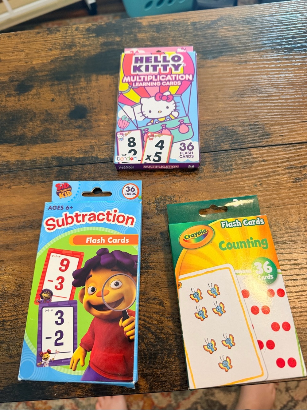 Hello Kitty Pink and Purple Multiplication Flash Cards